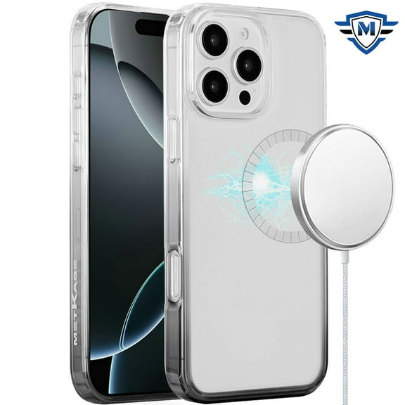 For Apple iPhone 16 Pro Max (6.9") Transparent Two Tone Gradiant Magnetic Space [Compatible with Magsafe] Hybrid Protective Cover, XPM Phone Case [Smoke Black]