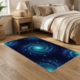 thumbnail image 2 of ODIKA 5'x7' Washable Area Rug Non-Slip, Chair-Friendly Galaxy Deep Theme Twinkling Astral Motif Starry Uranus Themed for Dining Room, Under Table, Home Office, 2 of 7