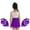 Purple, variant on Alvivi Kids Girls Cheerleading Costumes Sequin Dress With Pom Poms Uniform 4-14