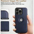 thumbnail image 4 of AIOVETEAB Compatible with iPhone 14 Pro Case Premium Leather TPU Hybrid Case Cover,Navy Blue, 4 of 6