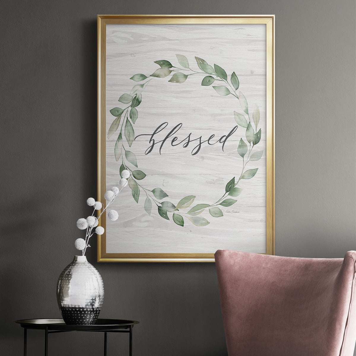 Blessed Wreath Premium Framed Print - Ready to Hang