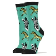 OoohYeah Womens Novelty Funny Crew Socks, Colorful Cotton Dress Socks, Its Zebras
