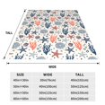 thumbnail image 3 of Bingfone Starfish Shell Print Flannel Fleece Blanket Throw Blanket for Bed,Sofa,Couch,Travel,Camping(50"x40" ), 3 of 8