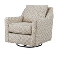 thumbnail image 3 of Fusion Furniture Artesia Sand Transitional Fabric Swivel Glider Chair in Cream, 3 of 7