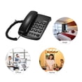 thumbnail image 3 of Portable Corded Telephone Phone Pause/ Redial/ Flash/ Mute Mechanical Lock Wall Mountable Base Handset for, 3 of 8