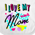 thumbnail image 4 of Inktastic I Love My Mom 80s Retro Style Boys or Girls Baby Bib, 4 of 4