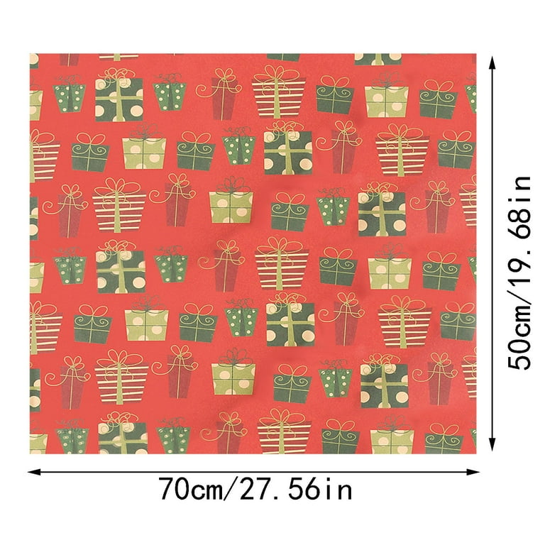 Made in USA 50-Sheet Christmas Print Gift Tissue Paper Pack, 20 X 30  (Christmas Plaid)