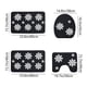thumbnail image 3 of Alfombras de baño, alfombras para sala de estar, alfombra de área, tapete de baño, juego de 4 alfombras navideñas para baño, alfombras navideñas con copos de nieve, lavables, antideslizantes, absorben, 3 of 6