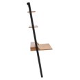 thumbnail image 3 of SAFAVIEH Pamella Rustic Retro 2 Shelf Leaning Desk, Natural/Charcoal, 3 of 10