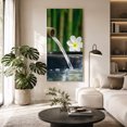 thumbnail image 2 of Canvas Wall Art, Zen Stones Water Flowing Framed Canvas Prints for Living Room Hallway, Floral Green Forest Oversized Gallery Wrapped Wall Decor for Home Office, Gifts, 30"x60" Ship Next Day, 2 of 9