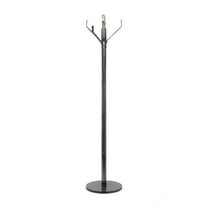 DecMode 15" x 68" Black Aluminum Coat Rack, 1-Piece
