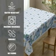 thumbnail image 6 of Fall Tablecloth Thanksgiving Tablecloths Rectangular 60x102 Inch, Autumn Harvest Plaid Blue Pumpkin Flower Table Cover Waterproof for Fall Thanksgiving Dinning Table Decorations, 6 of 6