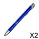 thumbnail image 1 of Juego de 2 bolígrafos de tinta de gel, diseño elegante, ideales para oficina y escuela. 2 piezas, 1 of 9