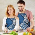 thumbnail image 5 of Pioneer Flower Floral Print Pattern Apron-Garden Aprons for Women with Pockets-Cotton Linen Waterproof Kitchen Cooking Gardening Aprons Adjustable for Kitchen,Cooking,BBQ and Salon 33x27 Inch, 5 of 7
