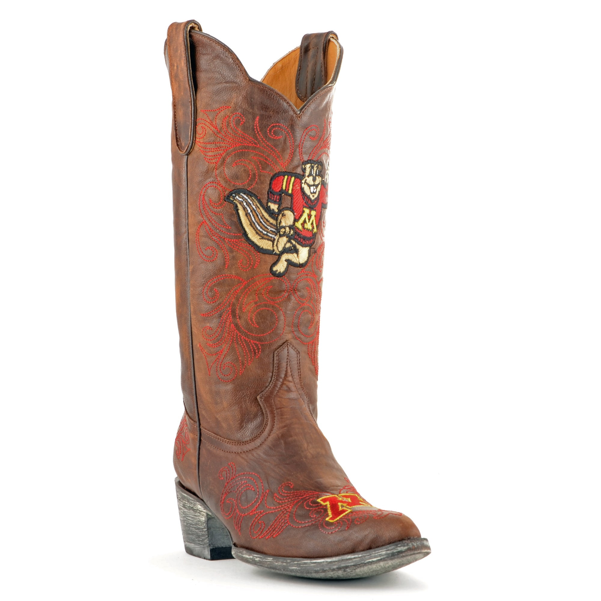 Minnesota Golden Gophers Game Day Boots Women's Leather Embroidered