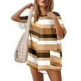 thumbnail image 3 of YDLCAFD Women Gradient Print Short Sleeve Jumpsuit Short Loose Backless Jumpsuits Rompers S, 3 of 7