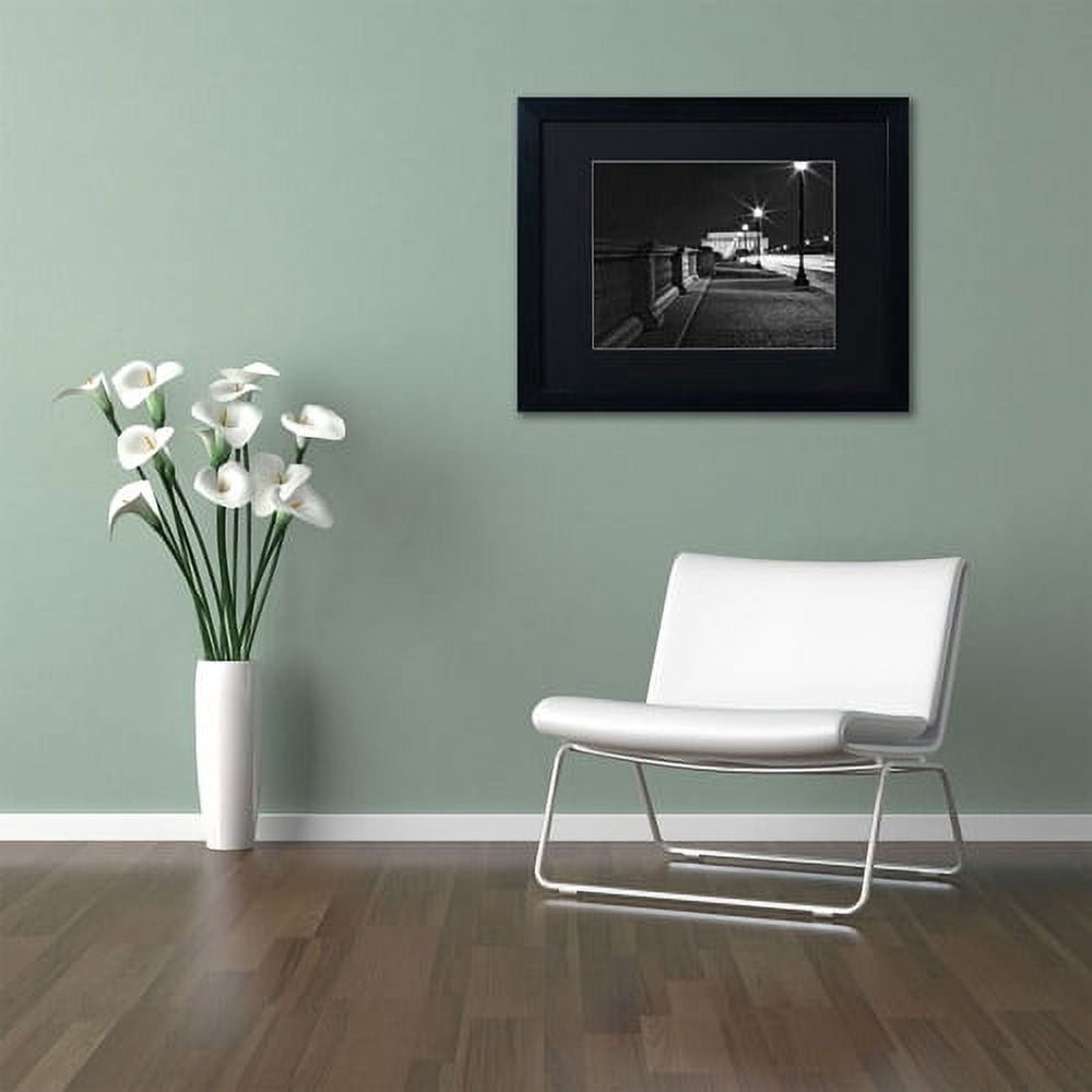 Trademark Fine Art "Lincoln Memorial Bridge" Canvas Art by Gregory O'Hanlon, Black Matte, Black Frame