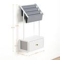 thumbnail image 3 of Floating Nightstand Floating Shelves for Wall 16.5" White Floating Shelf with Drawer and 3-Tier Bookshelf for Bedroom, Living Room, Kids Room (White), 3 of 7