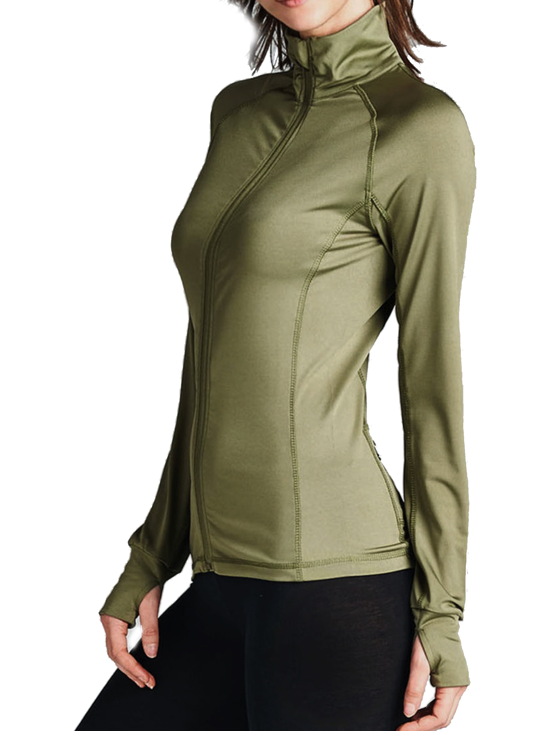 sports jacket with thumb holes