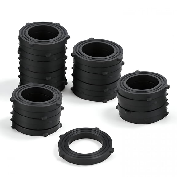 ICERUN 50 Pack Garden Hose Washers,Heavy Duty Black Rubber Leak Proof,Fits All Standard 3/4 Inch Garden Hoses and Faucet Fittings