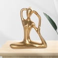 thumbnail image 3 of 2x Estatua de Chica de Yoga Figurita Pequeña Decoración para hogar para Decoración de de Habitación Del pequeña sa perfecl Figura de estatua de postura de yoga, 3 of 7