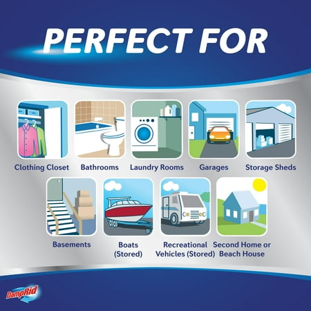 DampRid Moisture Absorber for Boats and RVs with Activated Charcoal, Fragrance Free, 18 oz.
