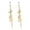 Golden, variant on HEVIRGO Butterfly Tassel Long Dangle Rhinestone Stud Earrings Jewelry Alloy Rhinestone Silver