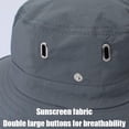 thumbnail image 4 of Lttoisl Mens Wide Brim Bucket Hat for Summer Outdoor Activities, Breathable Fishing & Hiking Sun Hat, UV Protection, Large Size for Men, Curved Edge Design, 4 of 8