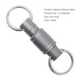 thumbnail image 7 of harmtty Key Holder Good Weight Capacity Quick Release Corrosion Resistant Rust-proof 360-Degree Rotating Store Keys Titanium Alloy Car Key Waist Belt Quick Buckle Keychain for Home,Silver, 7 of 7