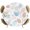 Blue, variant on Botanical Leaves Round Tablecloth 36-44 Inch Round Fitted Table Cloth with Elastic Edge, Brown Gray Blue Leaf Summer Branches Waterproof Table Cover Protector for Outdoor Picnic Party Dining