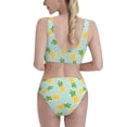 thumbnail image 5 of High Waisted Bikini Sets For Women, Cute Golden Yellow Pineapple Swimsuits Tummy Control, Two Pieces Bathing Suit, 5 of 8