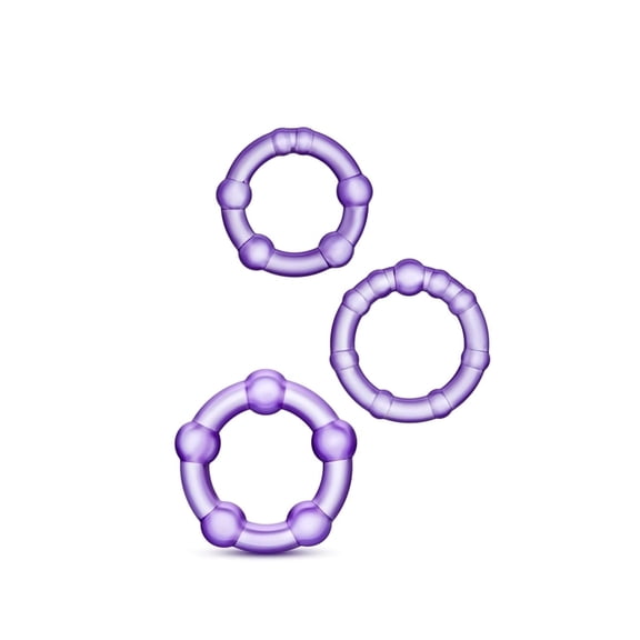 Eden Clear Purple Support Rings Set, 3 Count