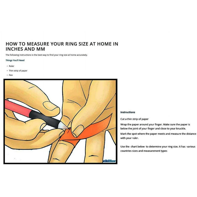 Inches How Can You Check Your Ring Size Find Your How To Know Ring