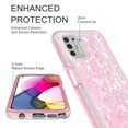 thumbnail image 2 of Moto G Stylus 2021 Case, Rosebono Hybrid Graphic Design Pattern Hard Back Pannel Cover Case For Moto G Stylus 2021 (Pink Shell Texture), 2 of 4