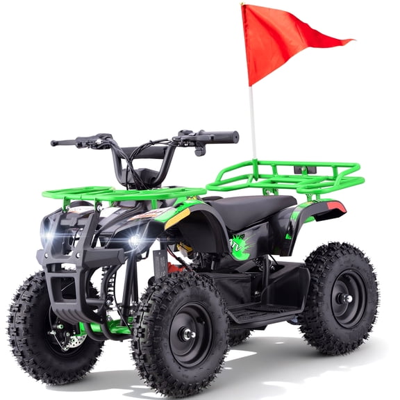 All-Terrain 4 & Wheeler,15 mph Variable Speeds,Sunderwell 500W 36V High-Torque Motor,Parent Control,15 Miles(Green)