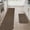 Brown, variant on Scalloped Kitchen Rugs and Mats 2PCS, Kitchen Mats for Floor, Non-Slip Washable Kitchen Runner, Absorbent and Stain Resistant Rugs for Kitchen, Laundry & Sink, 17"x30"+17"x60", Taupe