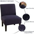 thumbnail image 4 of Eurhowing Waterproof Armless Chair Slipcover, Stretch Accent Chair Cover with Elastic Design, Furniture Protector for Living Room, Navy Blue, 4 of 6