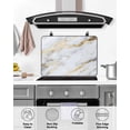 thumbnail image 5 of nqOlkjepod Large Induction Cooktop Protector Mat 36"x21", Gray Marble Stove Top Covers for Electric Stove, Abstract Art Yellow Crack Decorative Stove Burner Cover Mats, Glass Top Stove Cover, 5 of 8