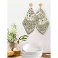 thumbnail image 2 of Sage Green Kitchen Dish Towels for Drying Dishes Set of 2, Southwest Tribal Antique Boho-Chic Country Waffle Weave Microfiber Hand Tea Bathroom Towels Quick Dry & Absorbent Towel 12x12, 2 of 7