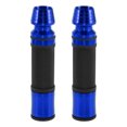 thumbnail image 1 of Cubiertas de manillares universales de motocicleta Unique Bargains 7/8" 22mm 15/16" 24mm, agarres de goma de aleación de aluminio para motocicleta, scooter, bicicleta, ATV, negro y azul, 1 par, 1 of 7