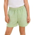 thumbnail image 2 of Amidoa Girls Shorts Casual Summer Elastic Waist Soft Shorts for Kids Green Size 3T, 2 of 9