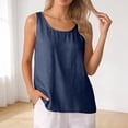 thumbnail image 7 of Tweang Women's Sleeveless Tank Tops Loose Fit Tee Shirts Basic Undershirts Loose Fit Sleeveless Shirt T-shirt Blouses Vest Baggy T-shirt Vest Tee Camisole Tops for Women Camisole Party Club Blue 4XL, 7 of 7