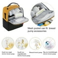 thumbnail image 2 of Breast Pump Bag Cooler Compartment for Breast Pump - Middle Size Cooler Bag Double Layer Pumping Bag for Working Outdoor Mom(Black&Yellow), 2 of 8