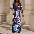 thumbnail image 2 of Plus Size Maxi Dress for Women Casual Summer Sundress V-neck 3/4 Sleeve, 2 of 8