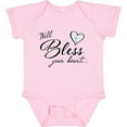 thumbnail image 3 of Inktastic Well Bless your Heart with Calico Print Boys or Girls Baby Bodysuit, 3 of 5