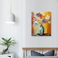 thumbnail image 3 of ONETECH  Flower Canvas Wall Art Painted Contemporary Colorful Beauty Of Life Floral in Vase Painting Textured Pictures Canvas Wall Decor for Living Room Bedroom Home Decorations, 3 of 4