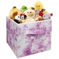 thumbnail image 2 of Sorbus 11" Foldable Fabric Storage Cube Bin, Watercolor Pink (2 pack), 2 of 4