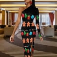 thumbnail image 4 of Holiday Garland Half Dleeve Split Dress Women"s long dress sensual sexy dress for women dresses, 4 of 6