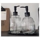 thumbnail image 2 of Dispensador de jabón de vidrio transparente de 400 ml con dispensador de loción con bomba, dispensador de jabón recargable, dispensador de líquido de vidrio for jabón de manos, loción, 2 of 3