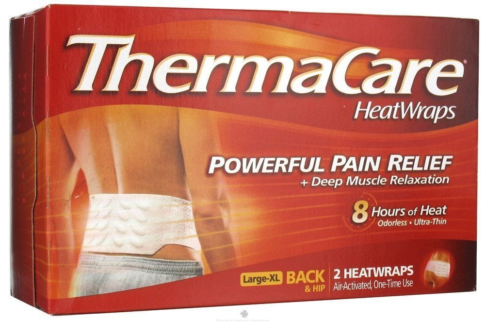 ThermaCare Lower Back & Hip Heat Wraps, LargeXL, 2Count Boxes (Pack